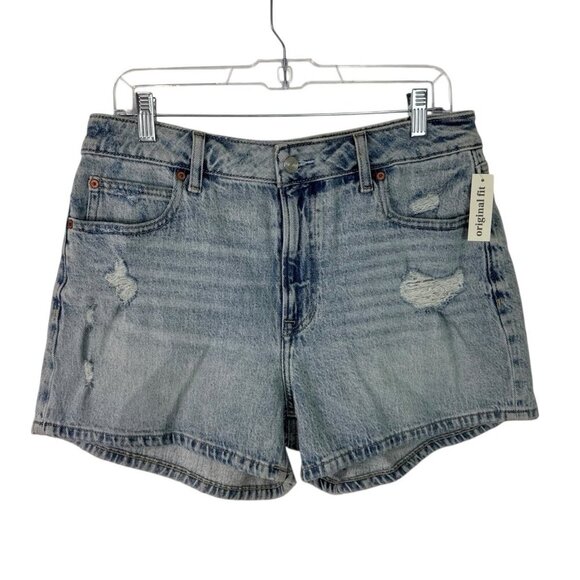 Goldie Blues Women's 10 3.5" Cheeky Shortie Denim Shorts Blue NWT Comfort - Picture 1 of 12